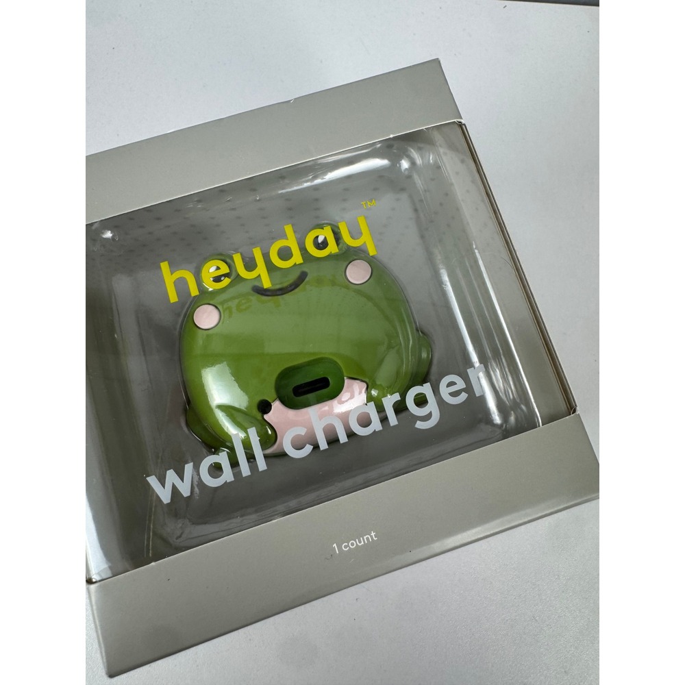 Heyday Green Frog USB-C Wall Charger 15W High Speed Power Adapter‎ New